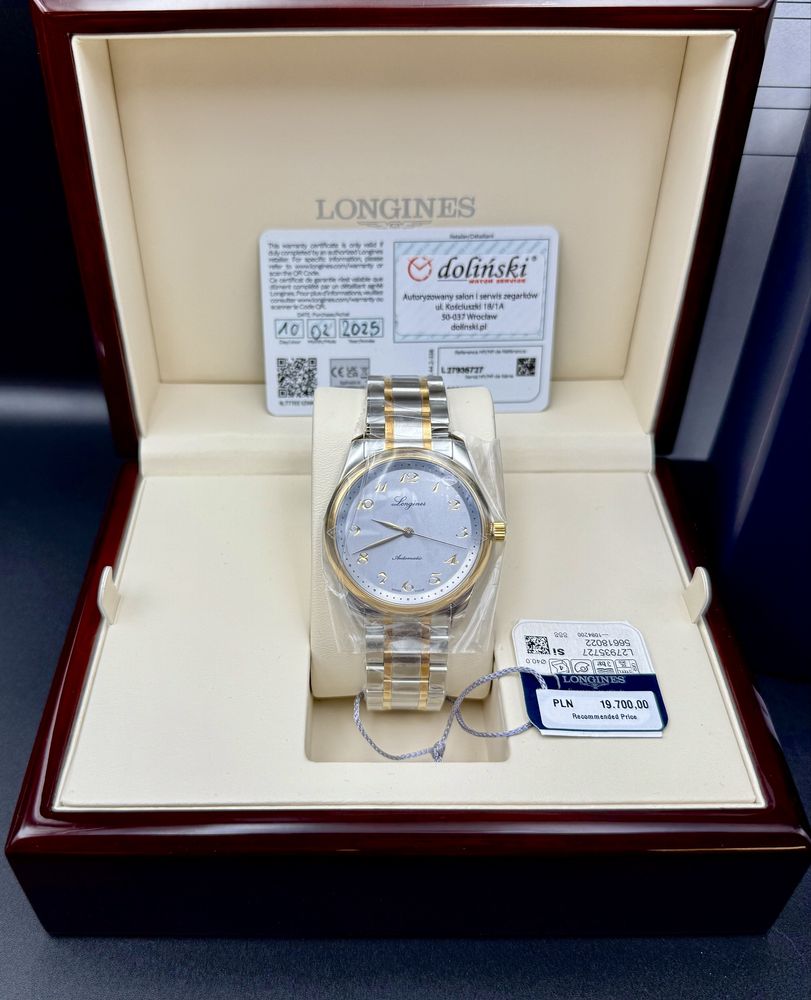 Nowy. Longines Master Collection Automatic 18K Gold L2.793.5.72.7
