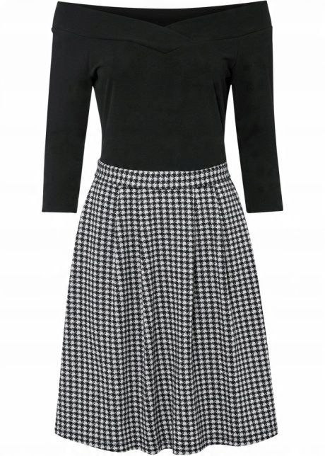 B.P.C sukienka modna carmen pepitka r.52/54