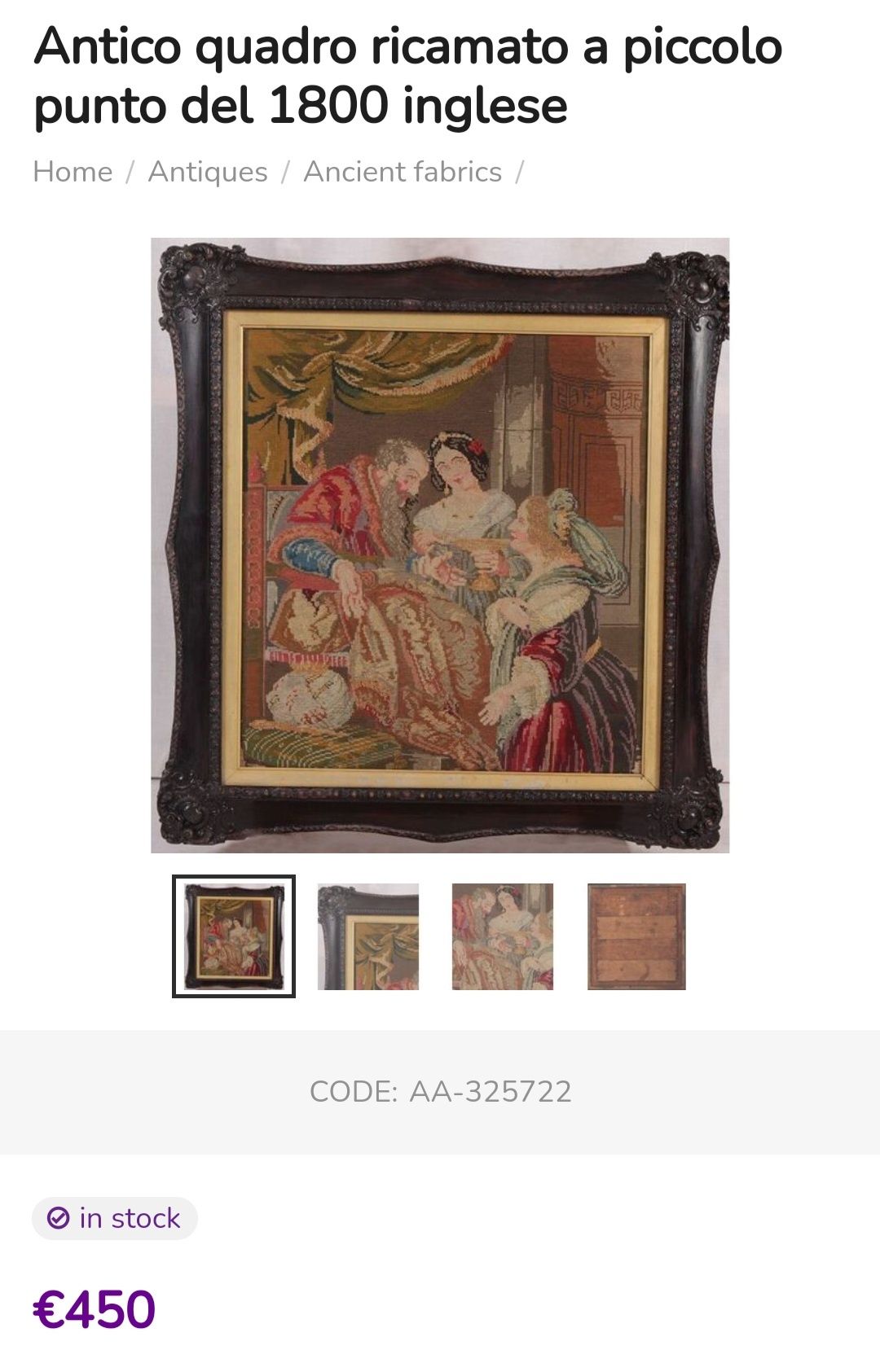 Quandro contemporâneo, meados 1800.