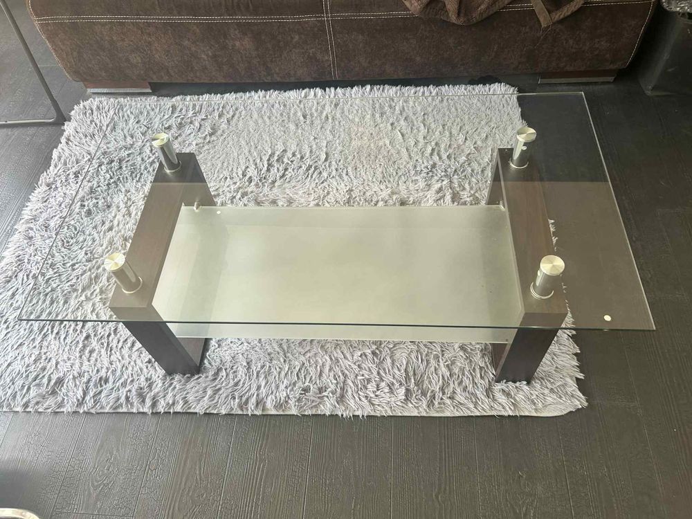 Szklany stolik kawowy 120x90 cm – nowoczesny design