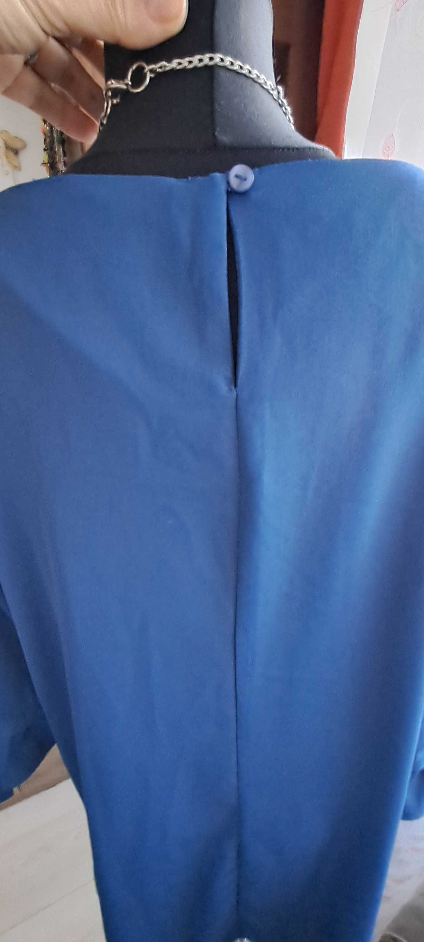 Sukienka prosta z paskiem lub nie, rekaw z falb 4xl/48 BPC Selection