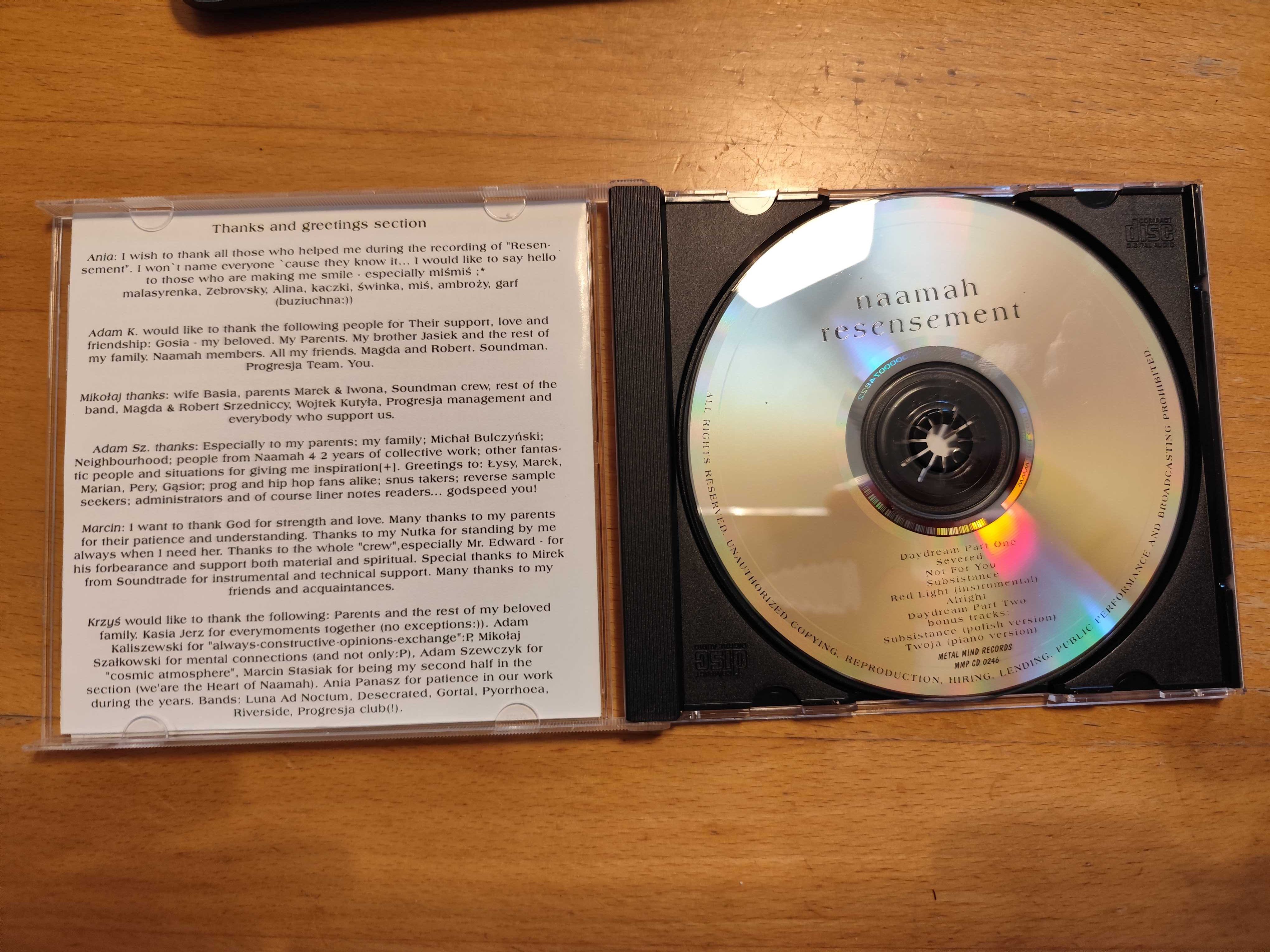 Naamah Resensement Płyta CD