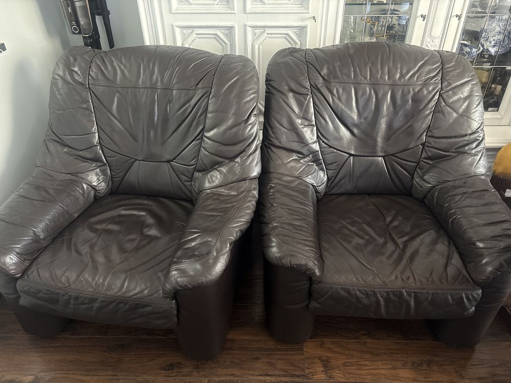 Wypoczynek sofa i 2 fotele soórzane stan dobry