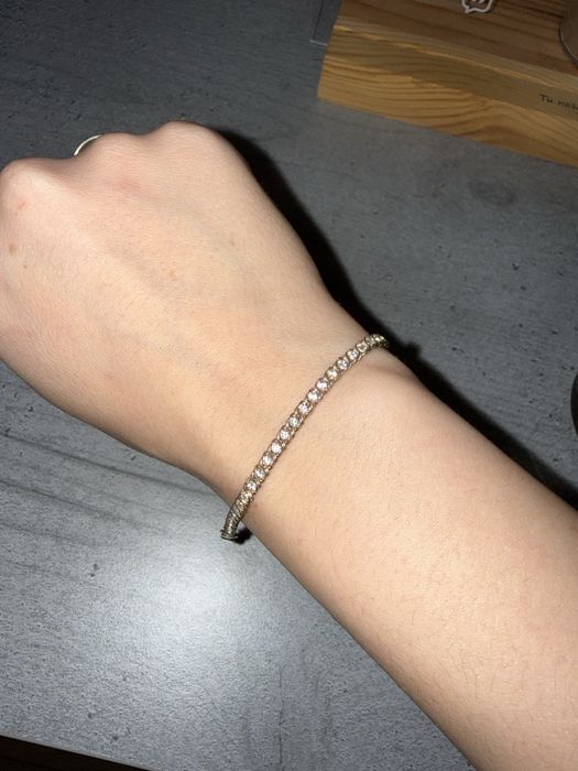 Срібний браслет з цирконами