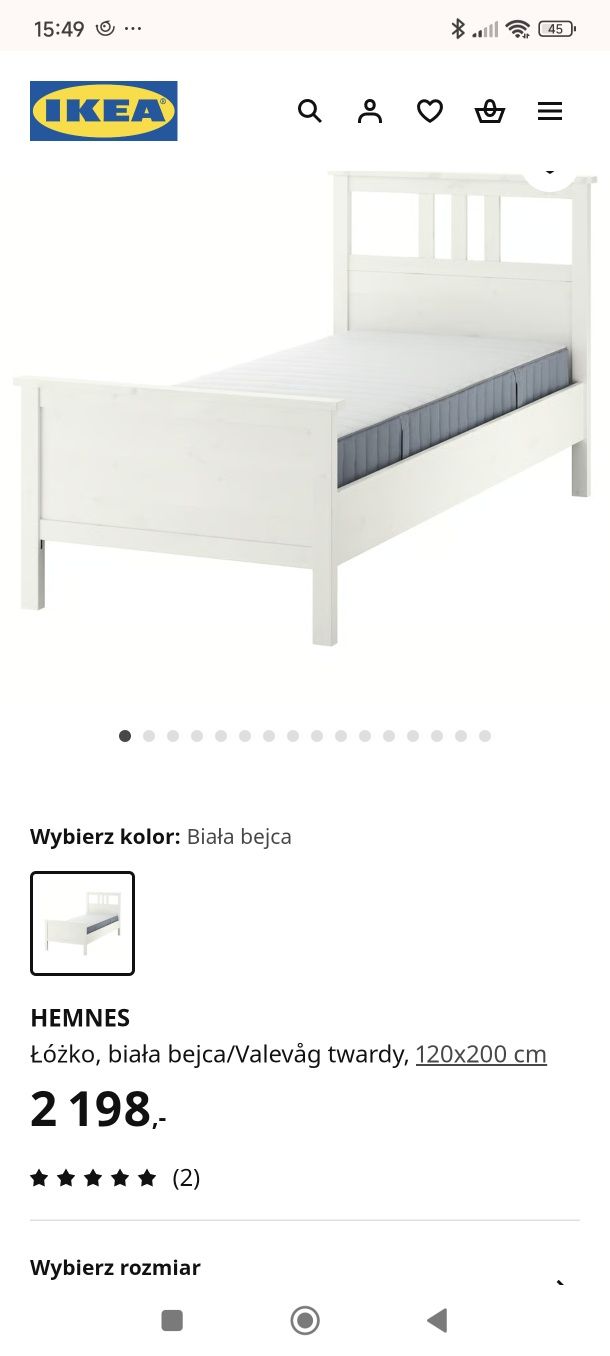 Łóżko Ikea 120x200