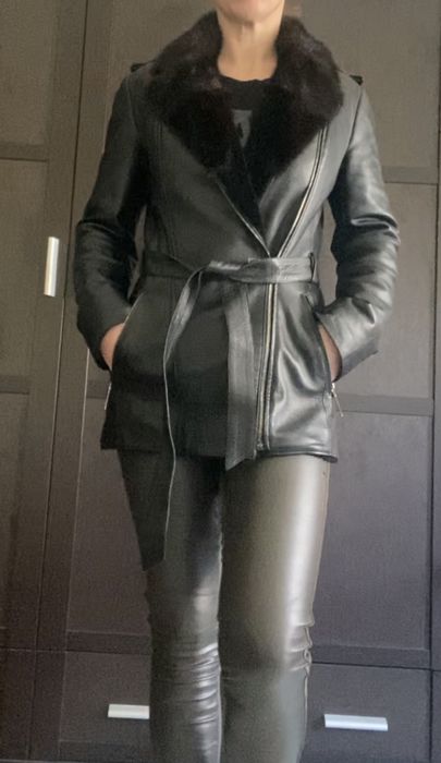 Кожаная дубленка, куртка