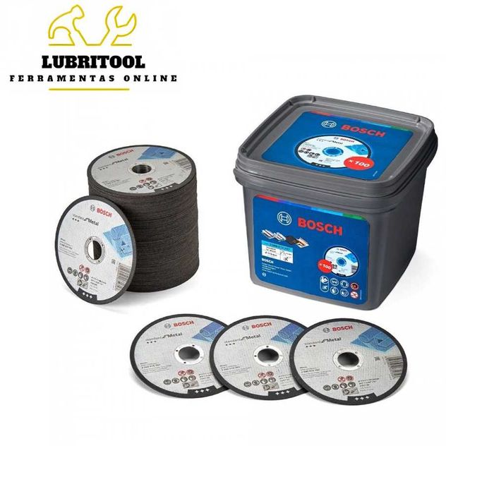 BOSCH Caixa 100x Discos Corte 115x1mm 061599.765H | NOVOS