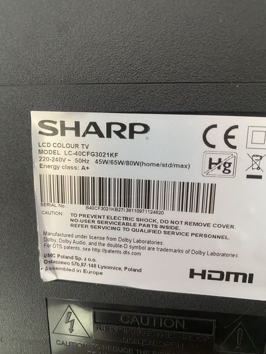 Telewizor 40 cale smart tv stan bdb