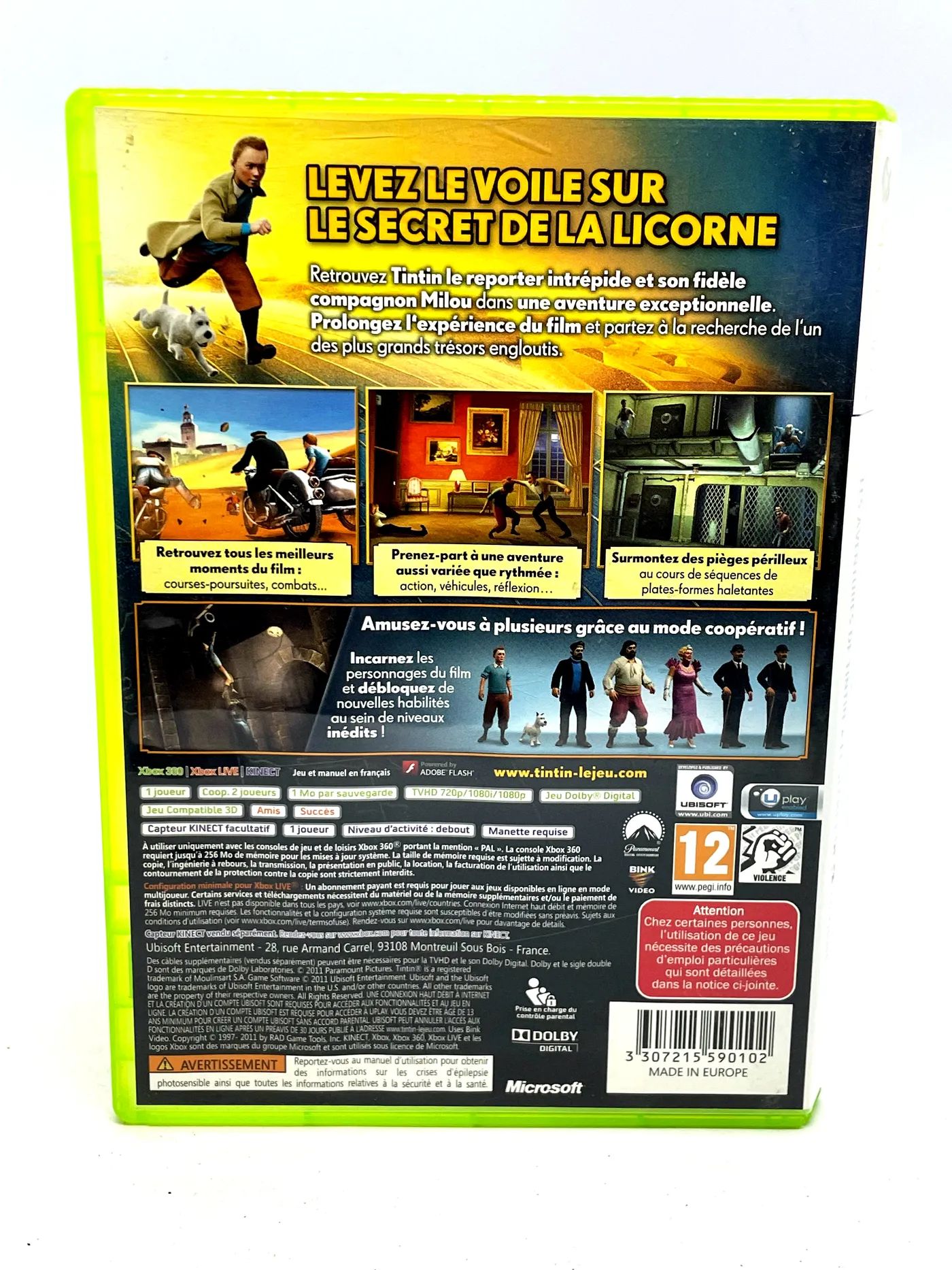 The Adventures of Tintin The Secret of the Unicorn Xbox 360