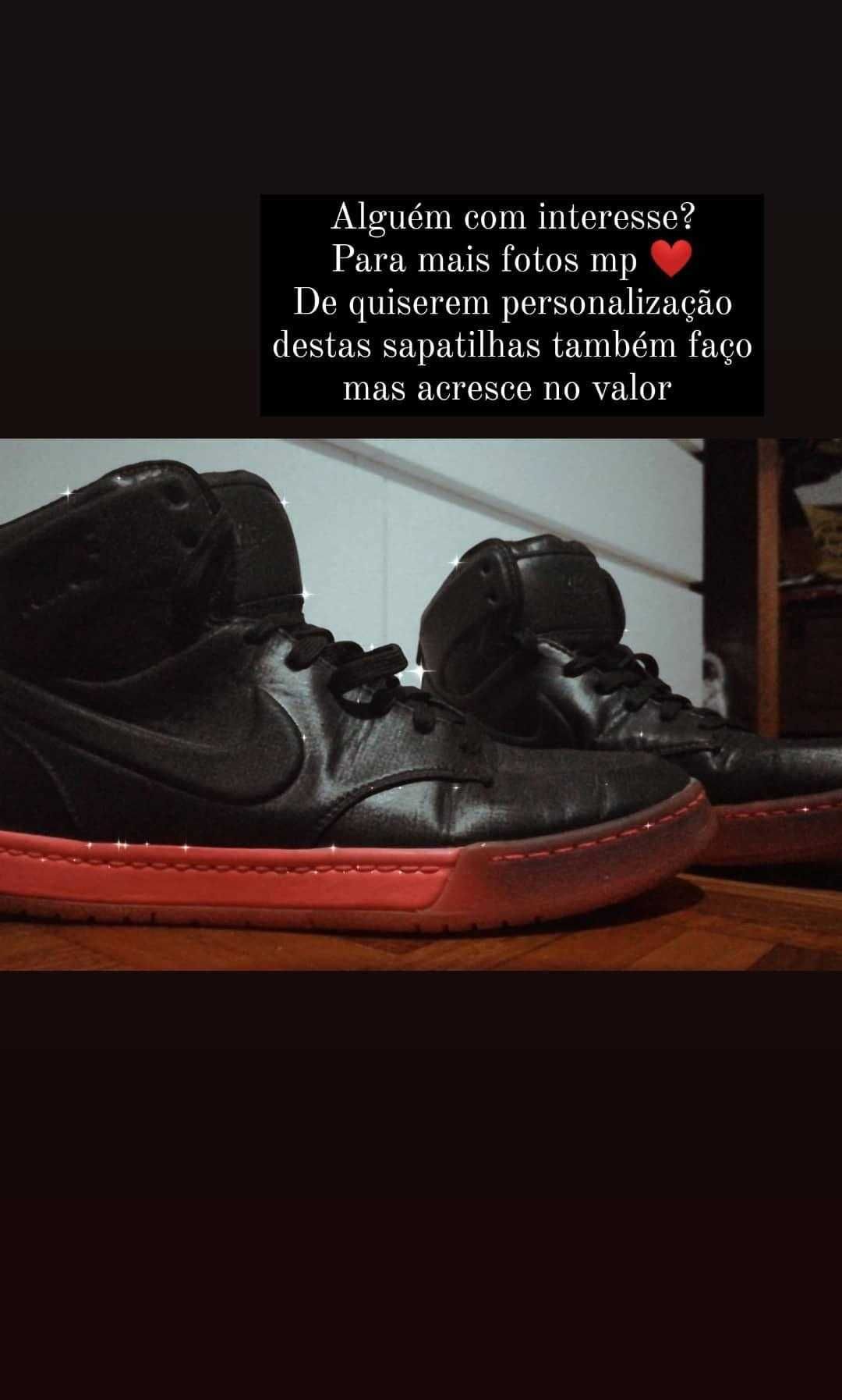 Air force pretos e rosa da Nike