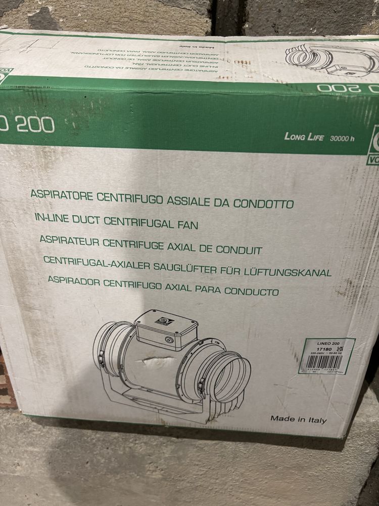 Aspirador centrifugo Axial para conduta