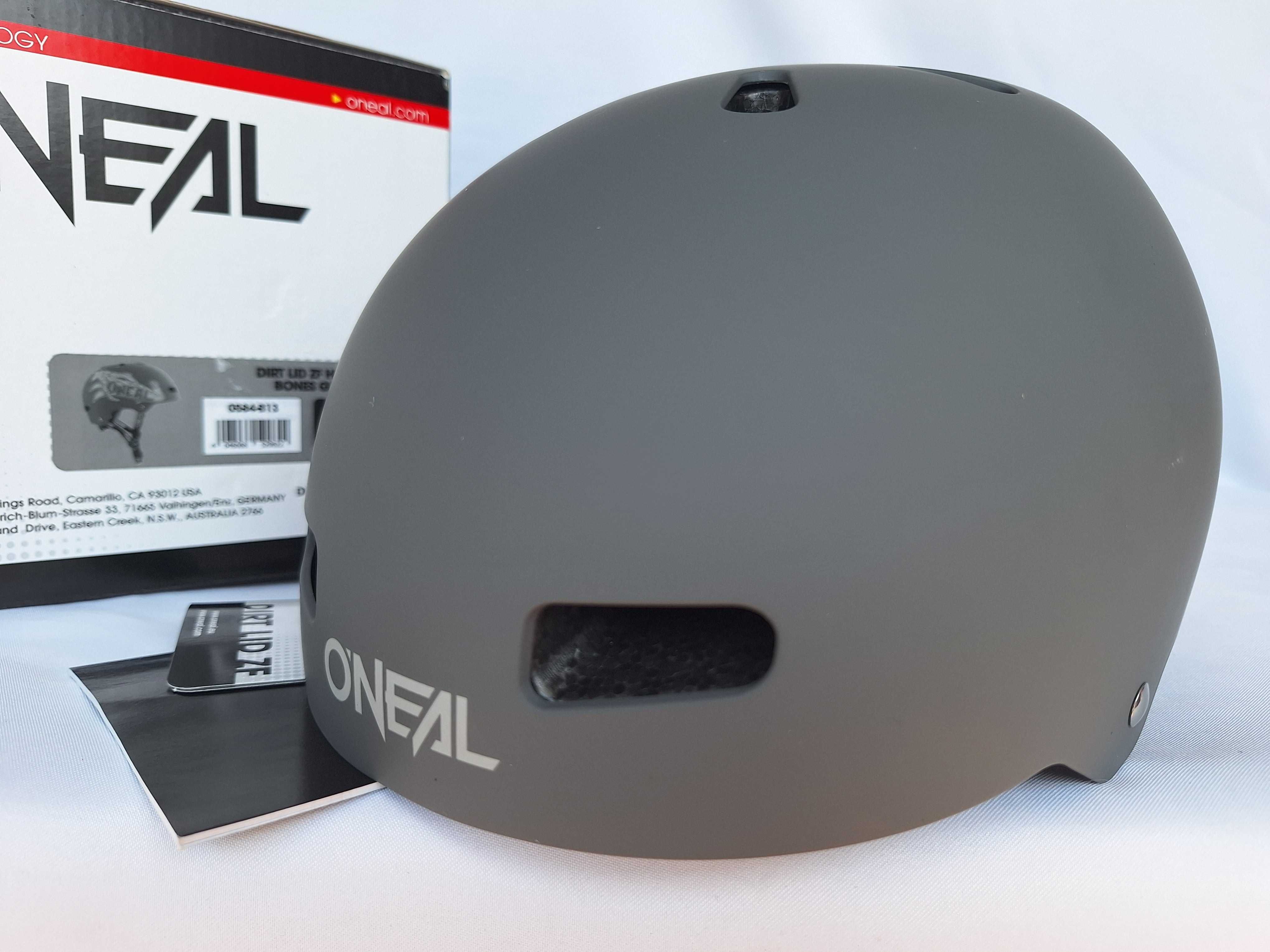 Kask rowerowy O'Neal Dirt Lid ZF Helmet Bones Gray M 55-59cm BMX