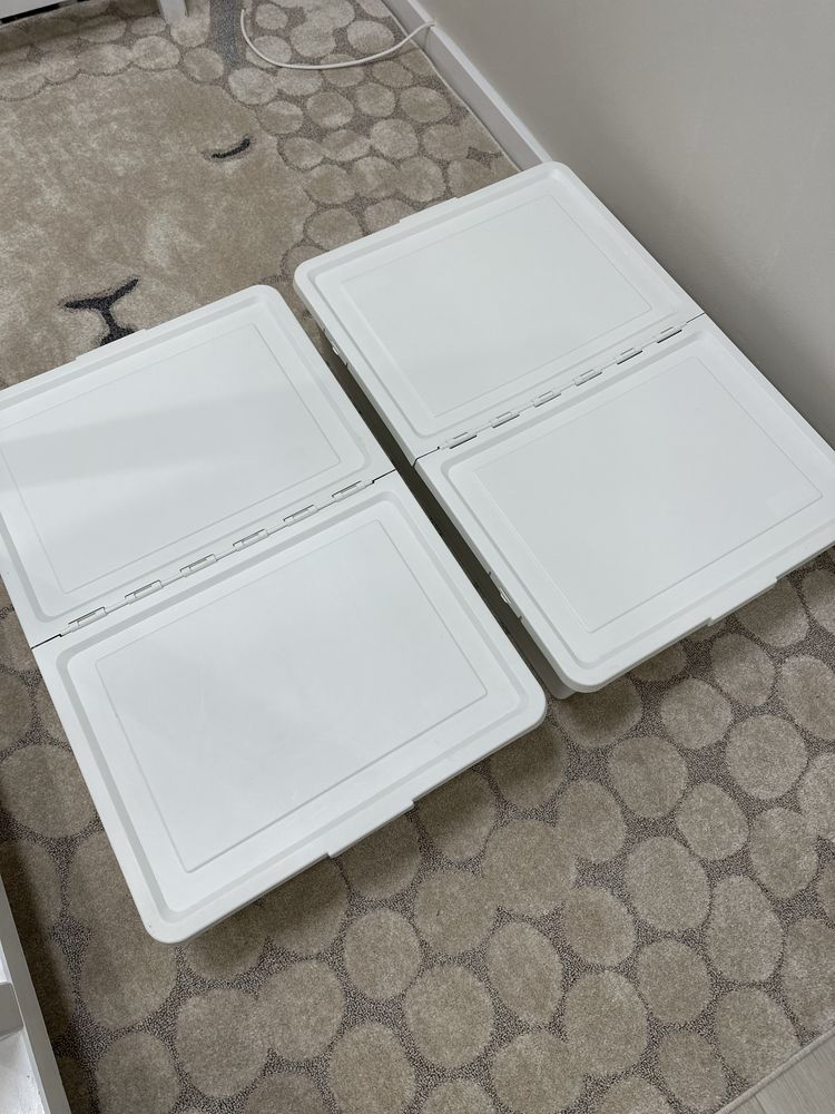 Pojemniki ikea pod łóżko sockerbit białe na zabawki