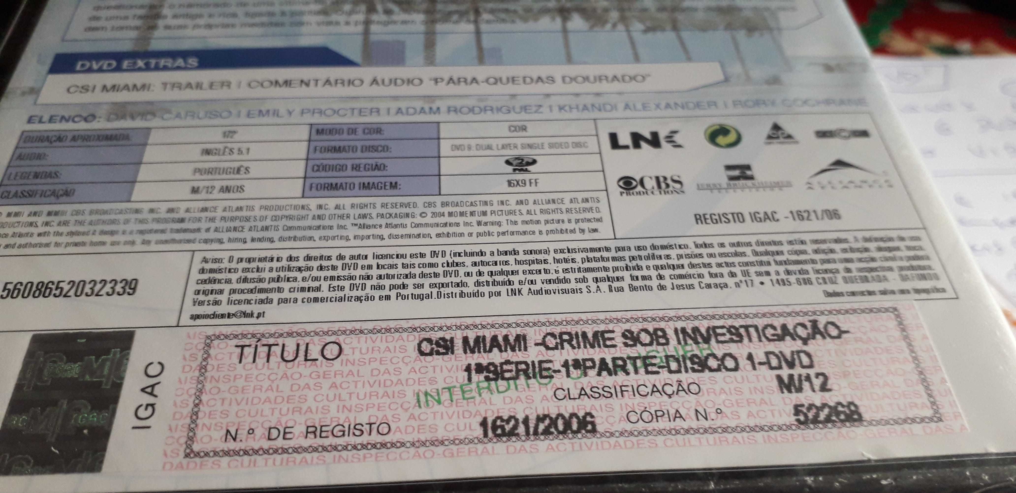 CSI Miami, 1ª Série completa
