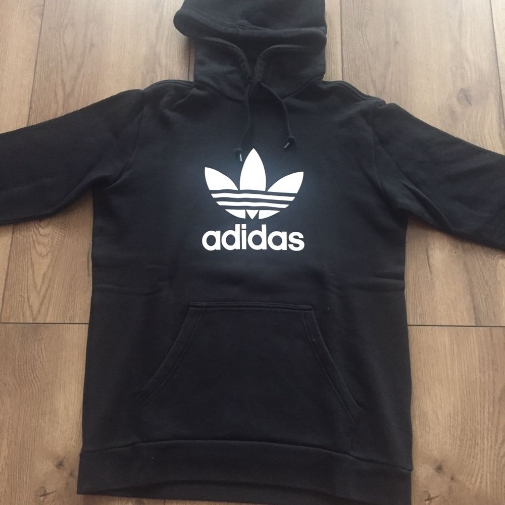 Bluza Adidas Originals logo czarna black męska oryginalna z kapturem M