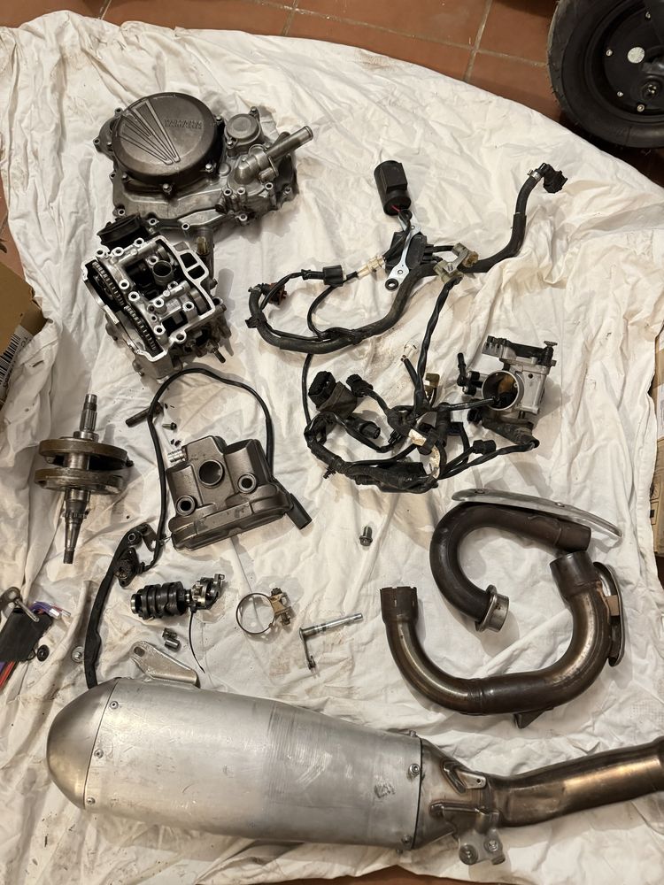 Części do yamaha yzf 250 rok14-18 głowica wydech moduł, staror magneto