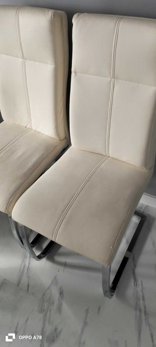 komplet 6 krzeseł na płozach do odnowienia