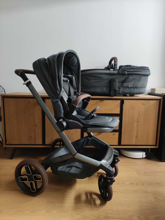 Carrinho Maxi-Cosi Fame Twillic Graphite + Alcofa – Como Novo