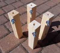 Ikea noga z litego drewna wysokość 20 cm. - komplet 4 sztuk