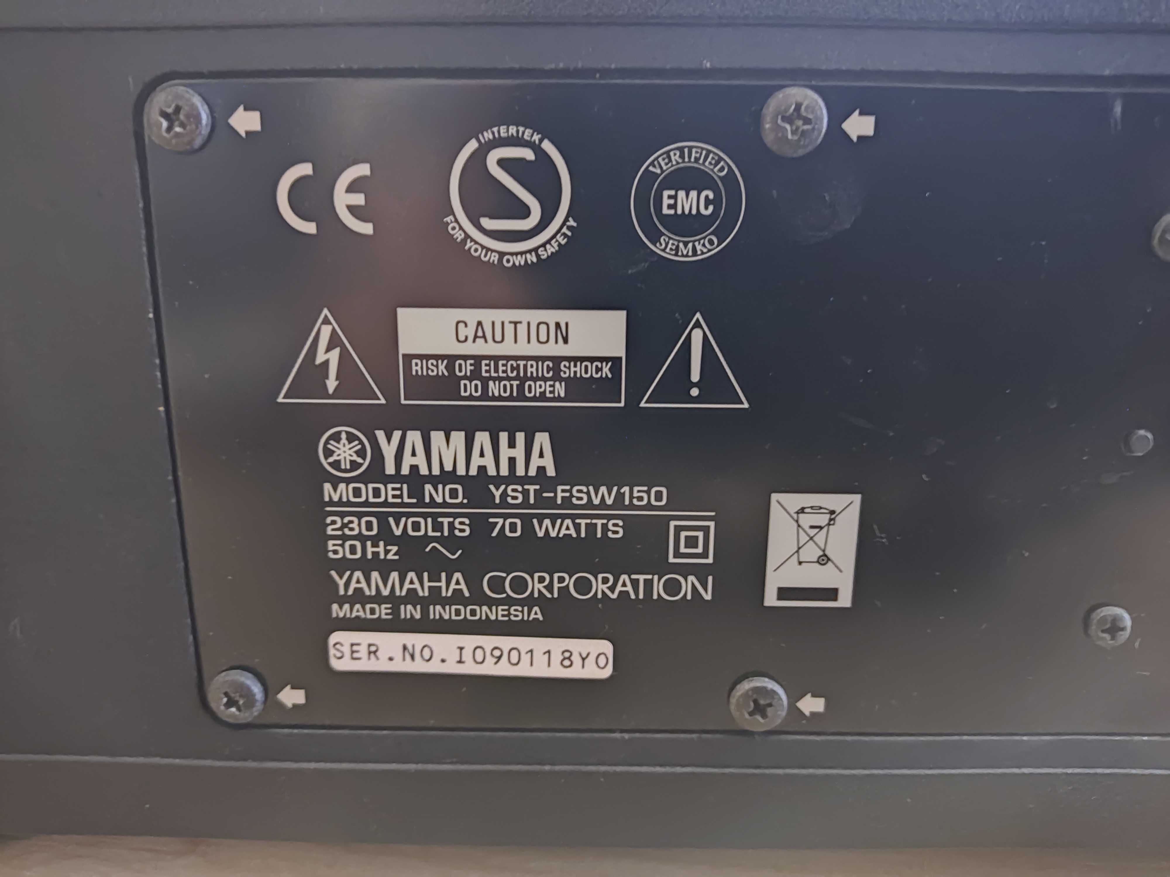 Zestaw nagłośnieniowy YAMAHA  SUB aktywny + głośniki