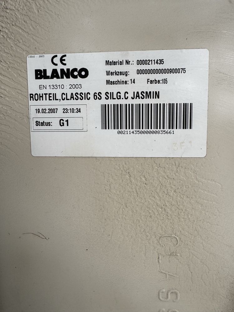 Zlew ceramiczny z osprzętem używany