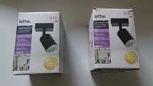 Lampa punktowa led lethe czarna zestaw 2szt
