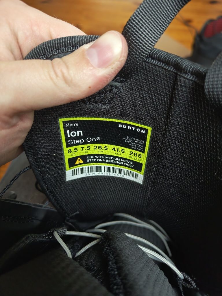 Burton ION Step On 41.5eu 8.5us 265mm NOWE buty snowboardowe