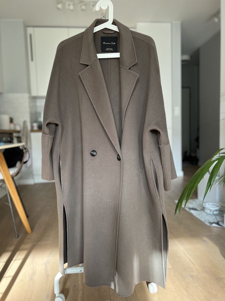 Massimo Dutti wełniany płaszcz S/M
