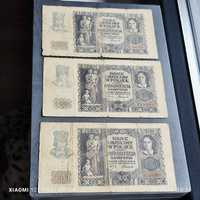 3 banknoty 20 zł 1940 rzadkie serie C,E,F