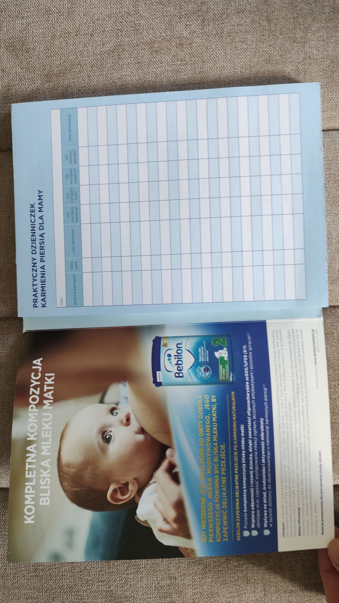 Notes, notatnik - praktyczny dzienniczek karmienia piersią dla mamy