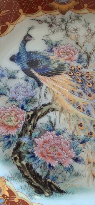 Prato Decorativo com Pavões