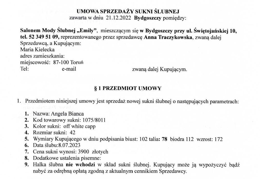 Suknia ślubna Angela Bianca