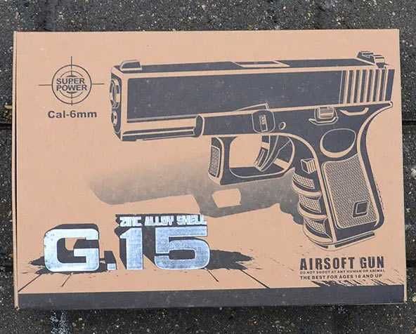 Дитячий металевий пістолет Глок 17 (Glock 19,23) Galaxy G15