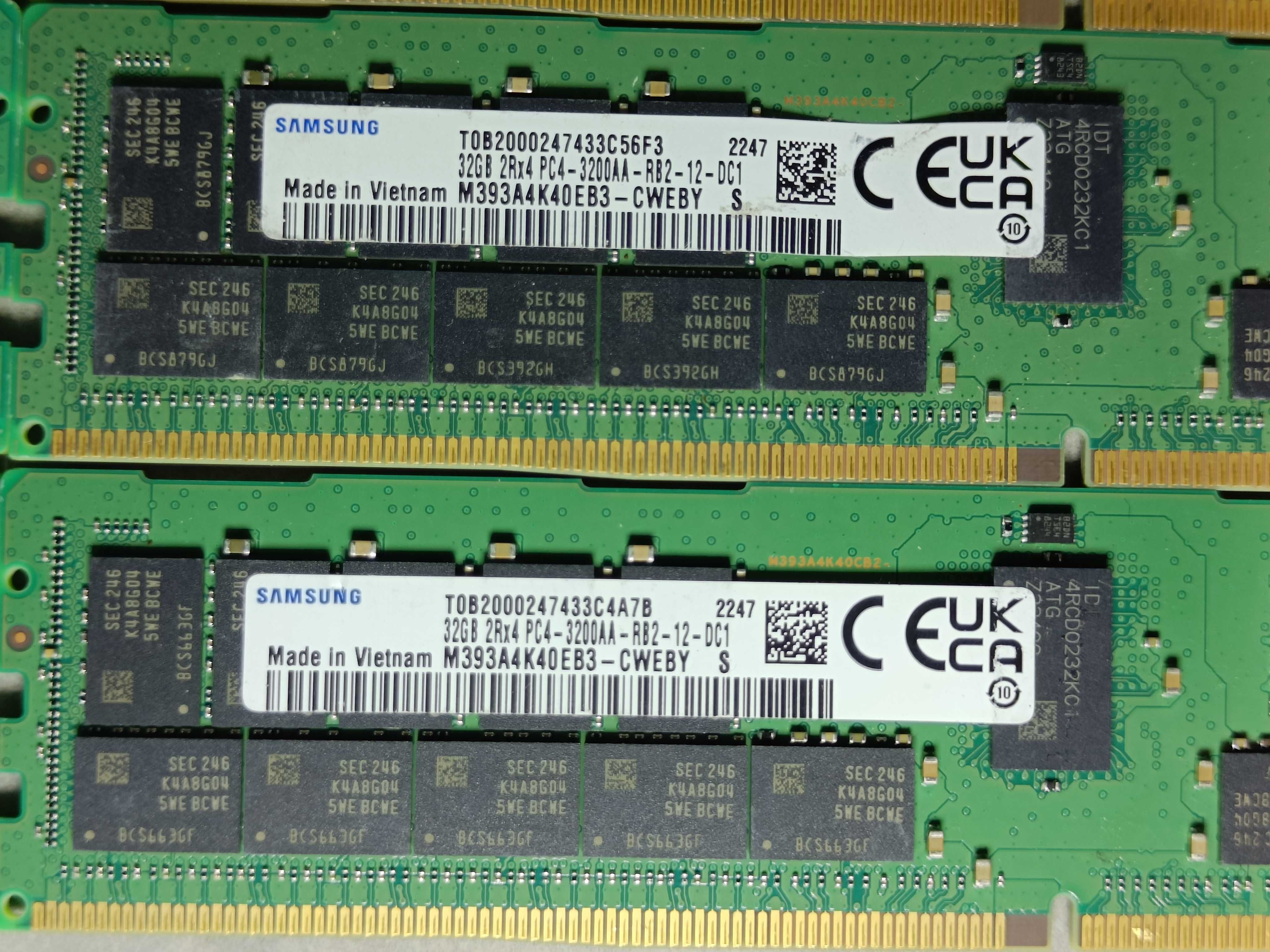 СЕРВЕРНА Оперативна память SAMSUNG DDR4 32GB 3200MHz 2666MHz ECC REG