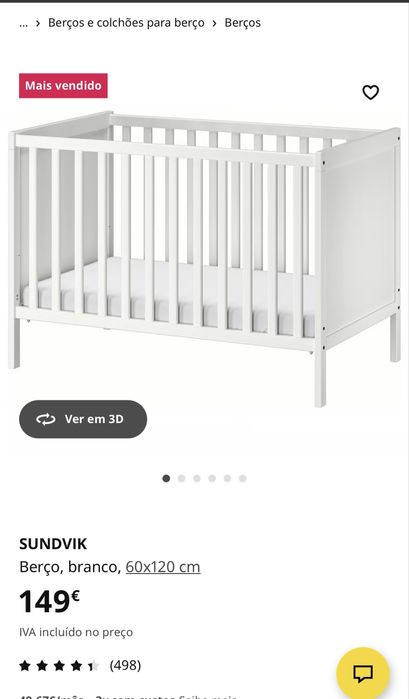 Berço IKEA com colchão