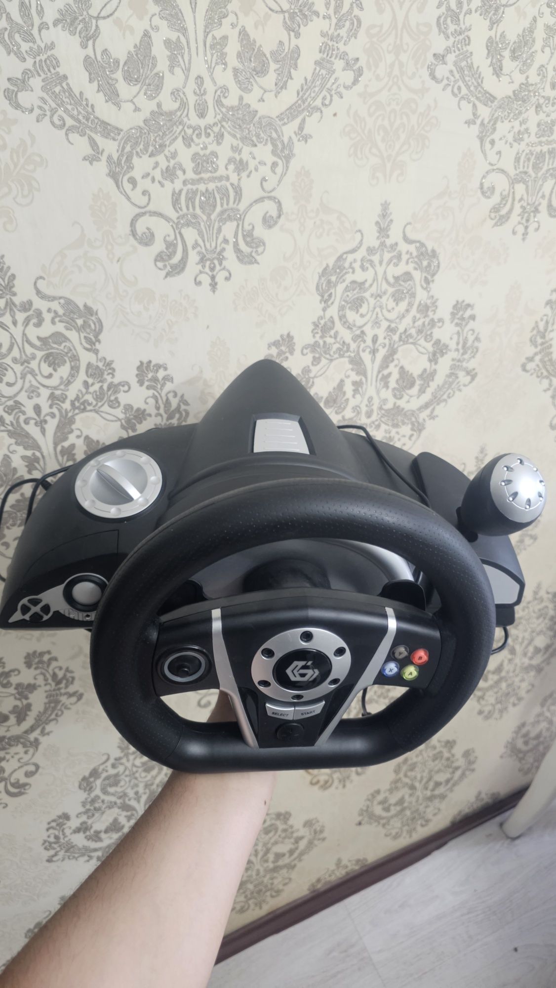 НОВЫЙ! Игровой руль SMB Gaming Vibration Racing Wheel с педалями