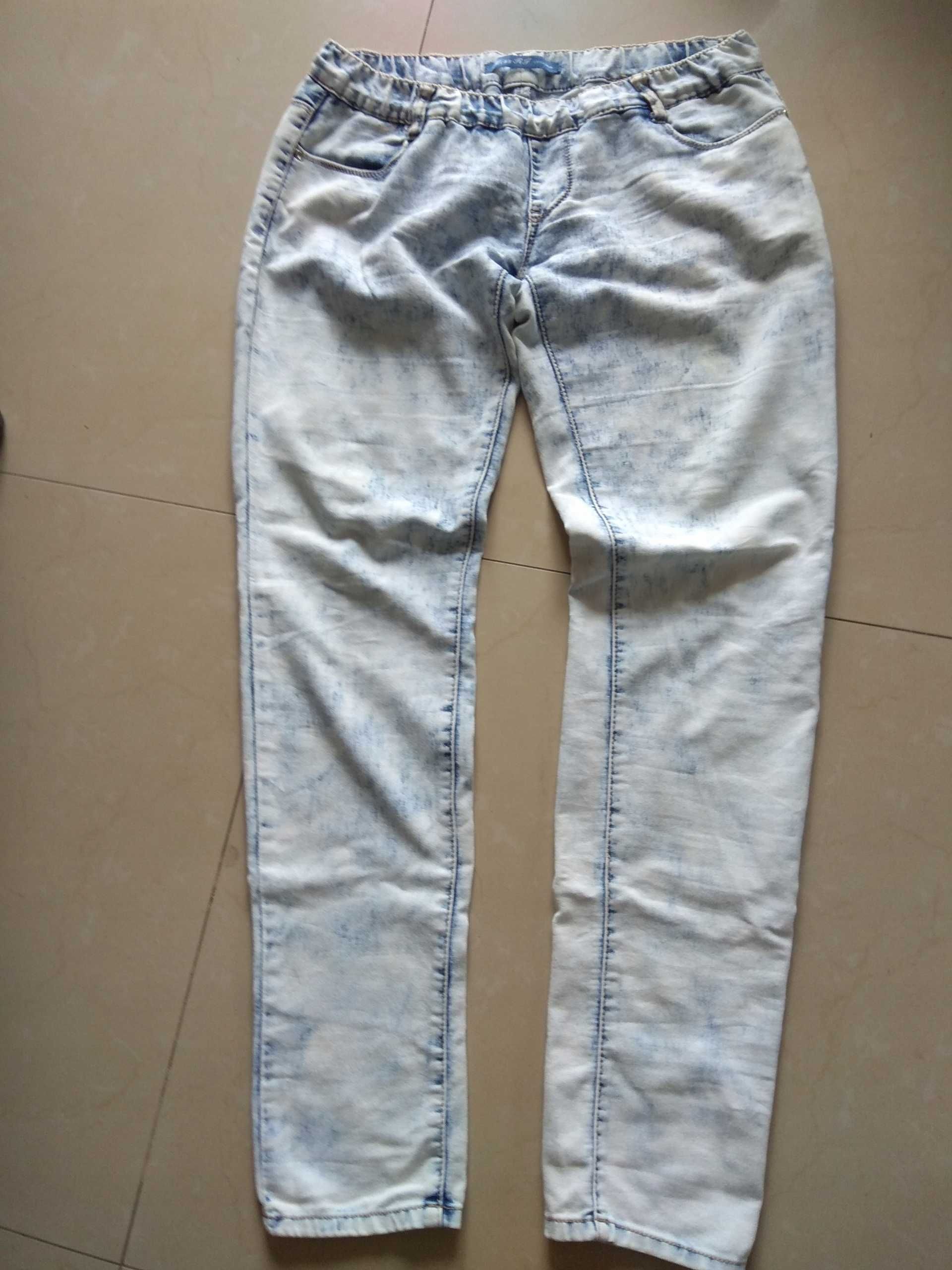 Miss RJ spodnie jeansy jeggins marmurki do 104 cm pas hit