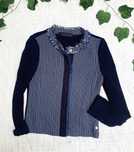 Trussardi Jeans marynarka tweed granatowa 38 elegancka