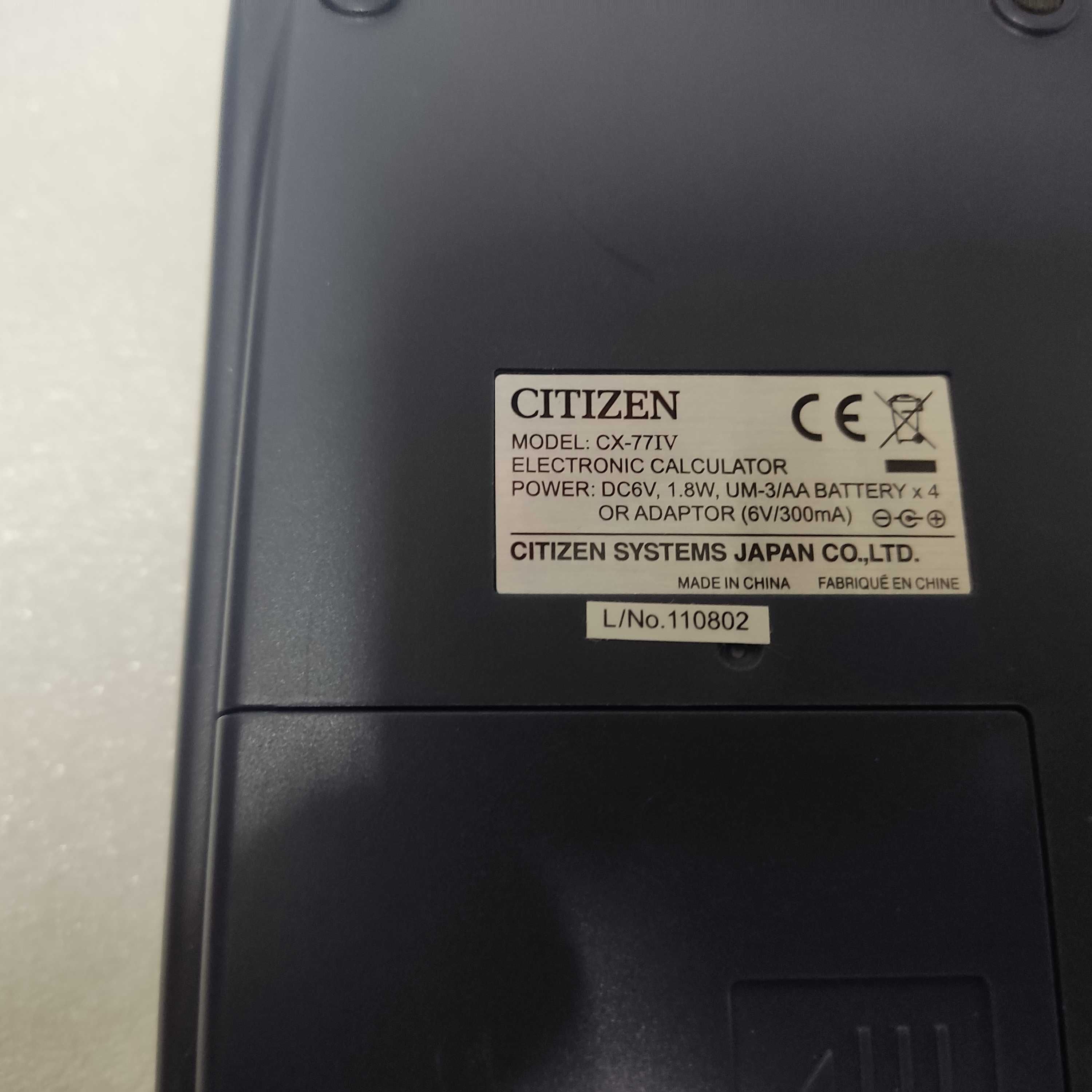 Calculadora Citizen CX-77IV 12 digitos com impressão em rolo de papel