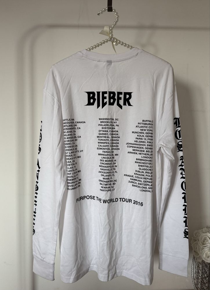 Bluza H&M purpose biała S Justin Bieber