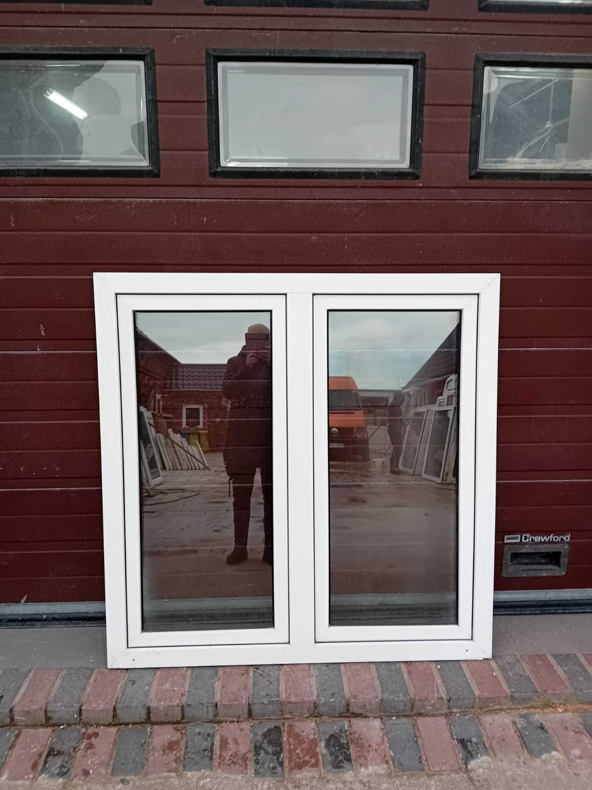 Okno dwuskrzydłowe 134x134 białe używane DOWÓZ CAŁY KRAJ