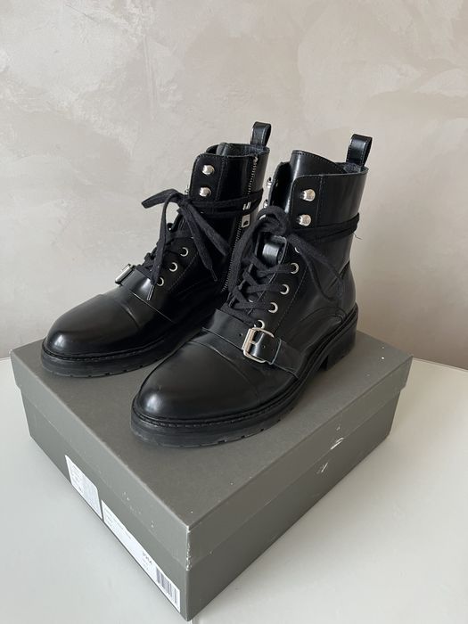 черевики All Saints Donita шкіряні чорні 39р