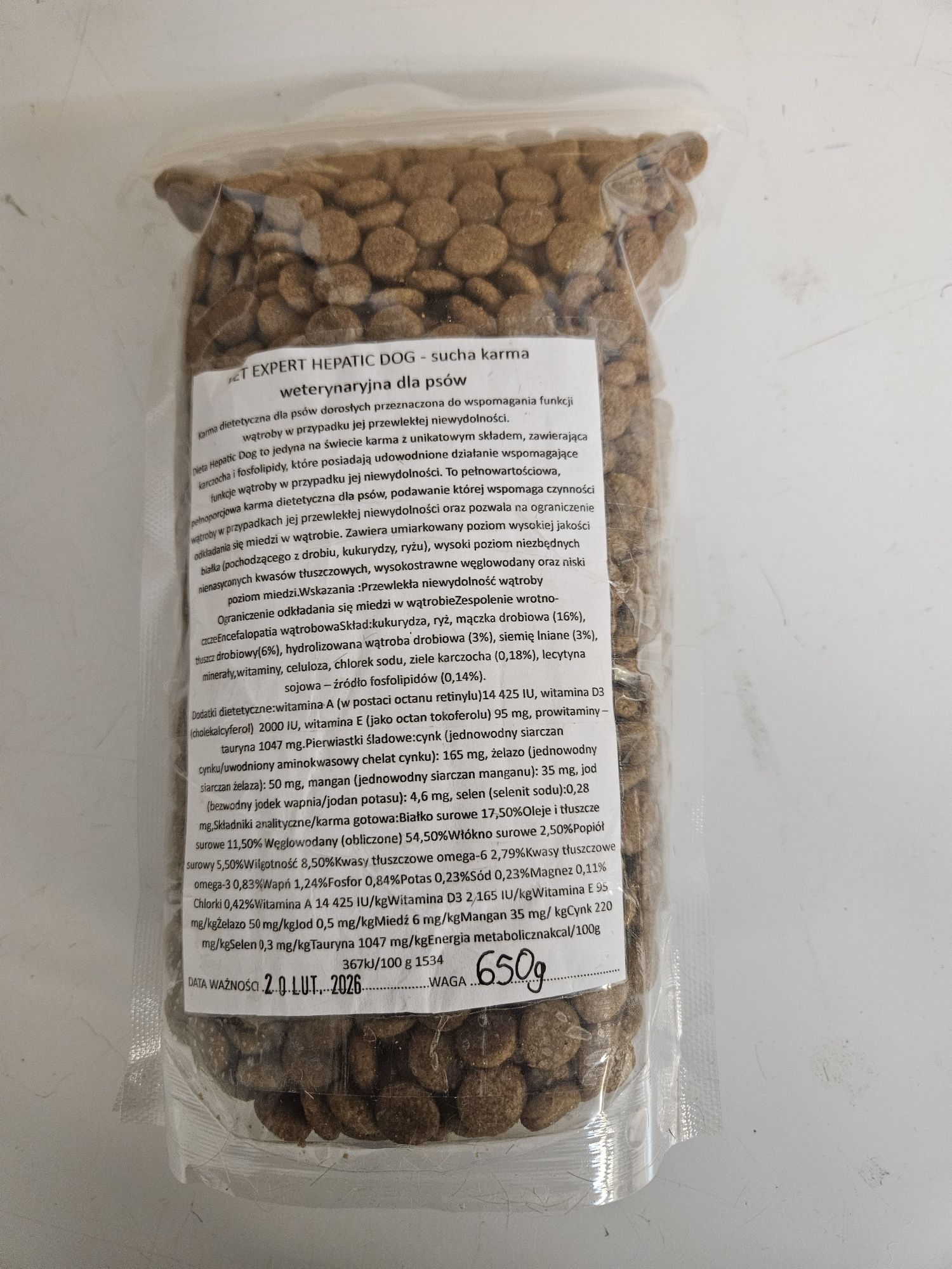 VET EXPERT HEPATIC DOG wspomaga Funkcje wątroby 650g