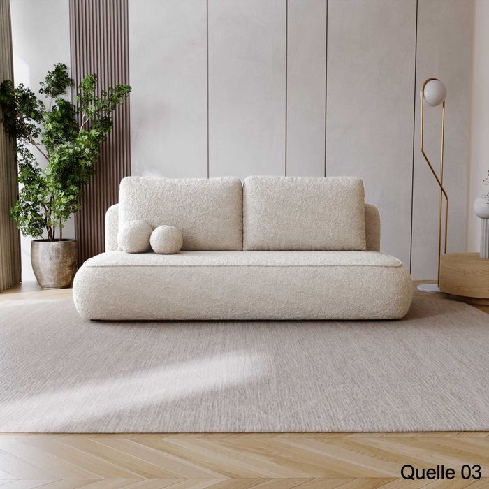 KANAPA rozkładana VEM sprężyny bonell sofa tkanina boucle