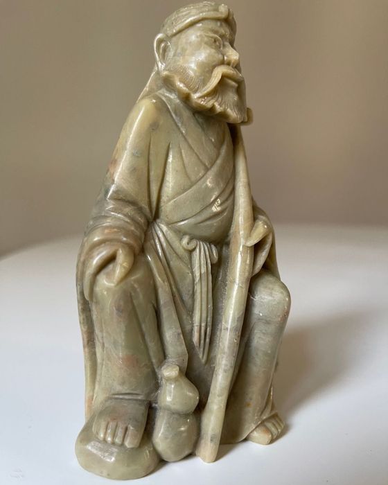 Rzeźba Figurka 12.5cm Kamień Azja Vintage