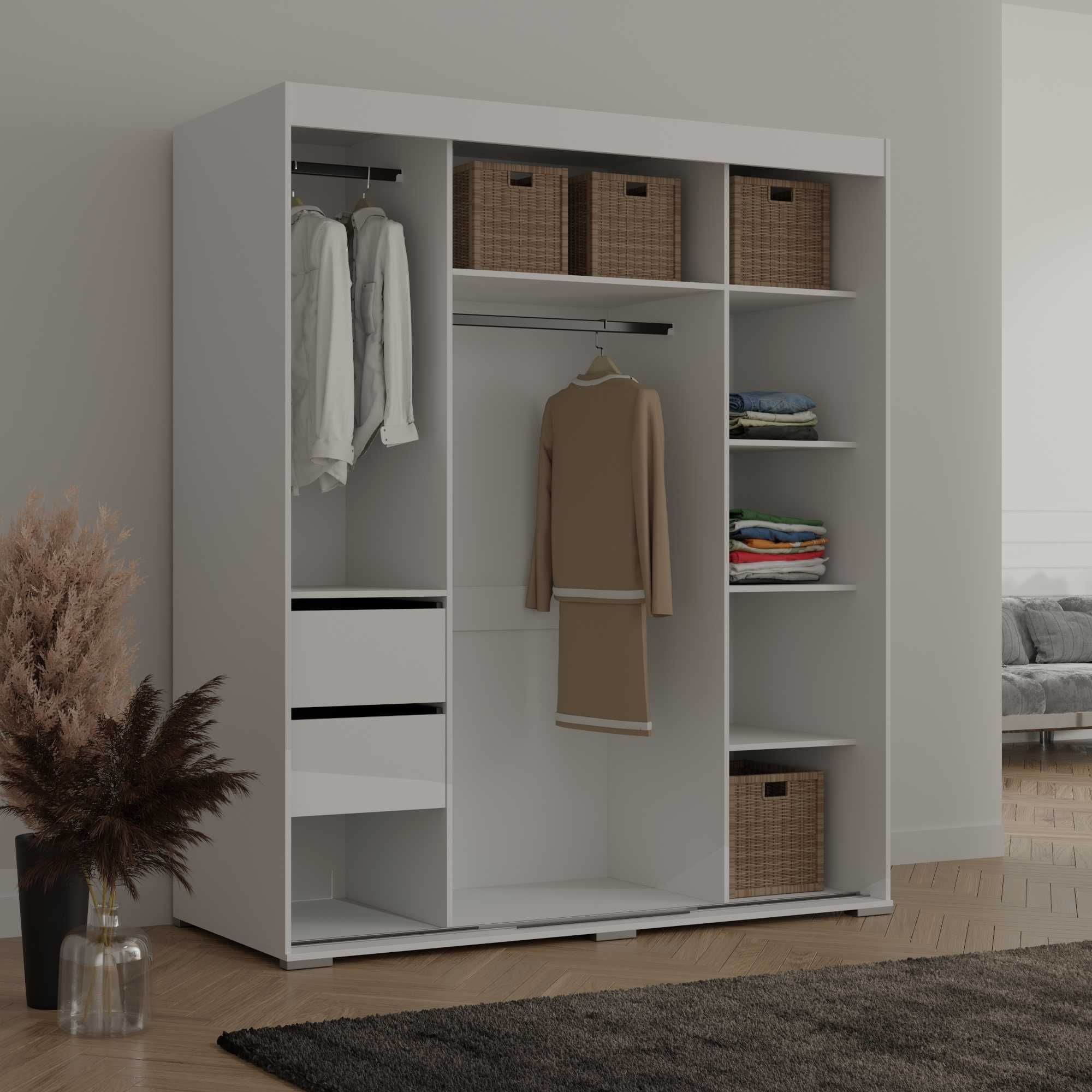 Szafa przesuwna Como 3D 180 (lacobel) 9 wariantów [Darmowa Dostawa]