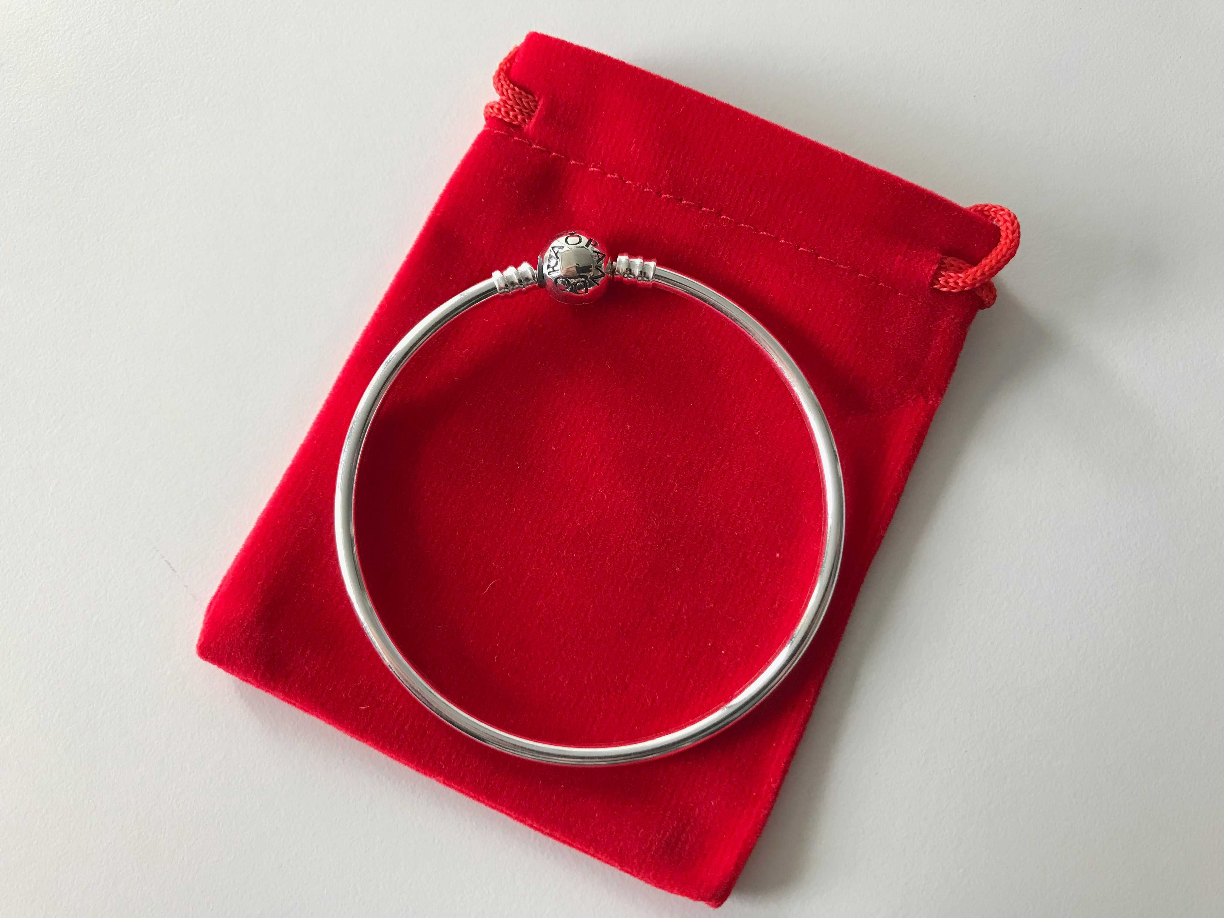 Pulseira Bangle Pandora em Prata de Lei S925 Nova