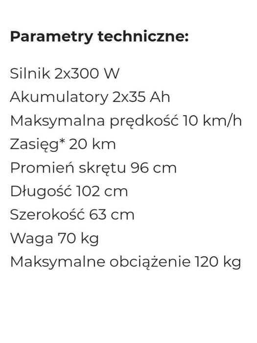 Wózek inwalidzki elektryczny W1032 Easy