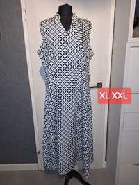 Sukienka xl 42 xxl 44 letnia długa wzory midi