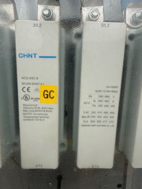 SZAFA sterującą elektryczna ze stycznikami nc2-630/4